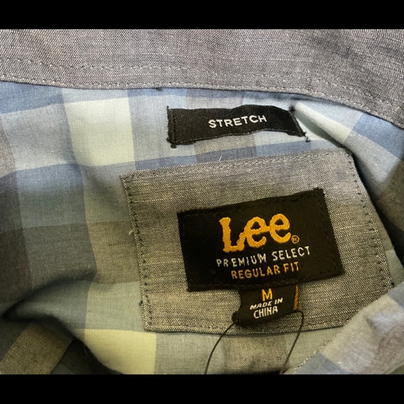 Lee Mens Medium Woven Stretch Shirt Multi Color Plaid Short Sleeve New W… - Picture 4 of 4